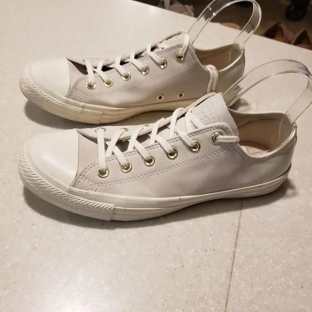 Converse All Star Blocked Nubuck CTAS Ox Egret Leather Womens 10 Mens 8